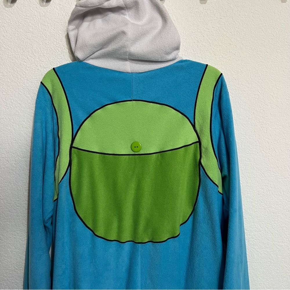 Adventure Time Finn the Human Cartoon Network Fleece Onesie Costume Unisex 2XL - Picture 13 of 16